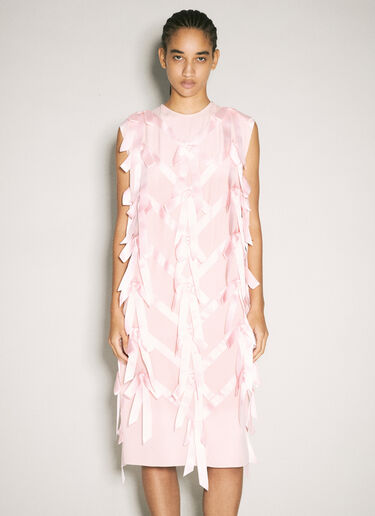 Prada Sablé Midi Dress Pink pra0258056