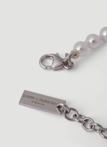 Saint Laurent Pearl Bracelet Cream sla0151089