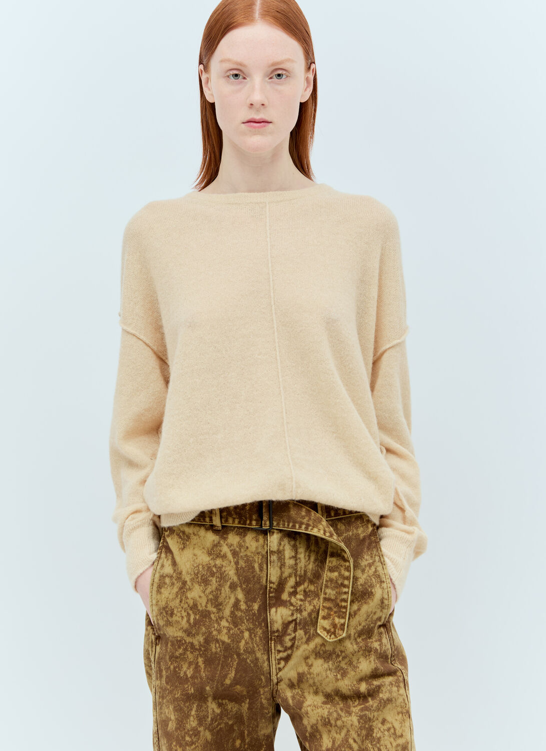 Shop Lemaire Lightweight Sweater In Beige