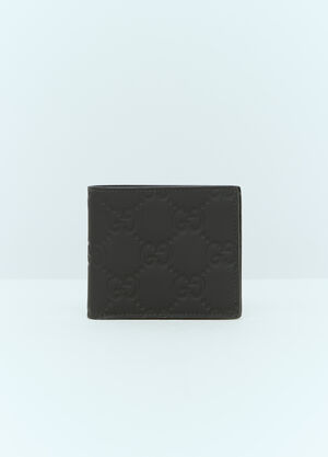 Saint Laurent GG Rubber Effect-Bi-Fold Wallet Black sla0154047