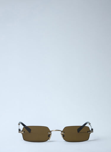 Rectangular Rimless Sunglasses Miu Miu Rectangular Rimless Sunglasses Gold lmu0262012