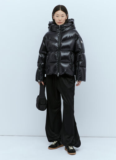 Moncler Hooded Huppe Short Down Jacket Black mon0254007