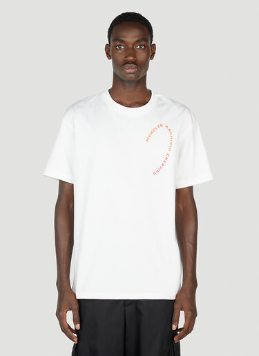 Moncler 그래픽 프린트 티셔츠 화이트 mon0152026