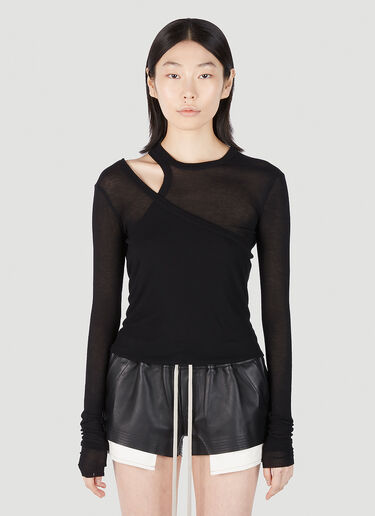 Rick Owens Banana Long Sleeve Top Black ric0251029
