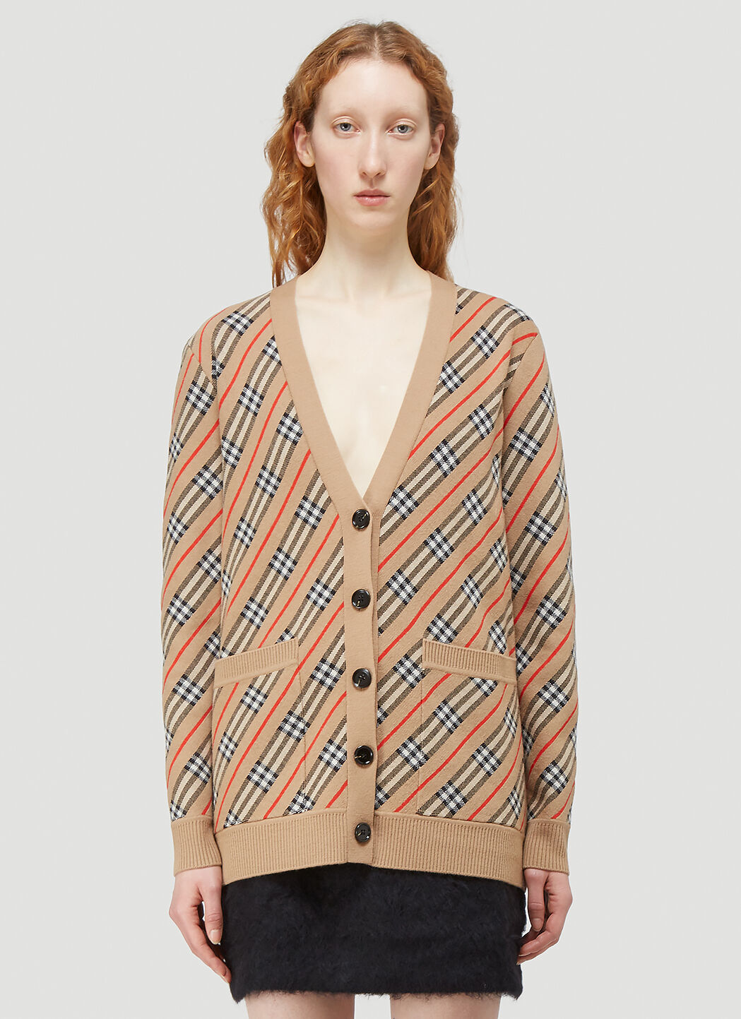 Burberry deals striped cardigan