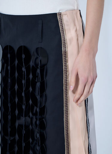 Marni Appliquéd Midi Skirt Black mni0266003