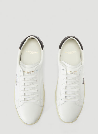 Saint Laurent 코트 클래식 로고 스니커즈 화이트 sla0140023