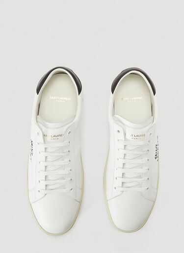 Saint Laurent Court Classic 徽标运动鞋 白色 sla0140023