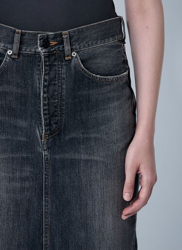 Balenciaga Lace-Up Skirt Dark Grey bal0260001