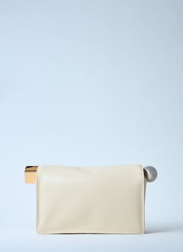 Jacquemus La Pochette Rond Carré Clutch Cream jac0260056