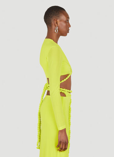 Dion Lee Rope Wrap Top Yellow dle0247004