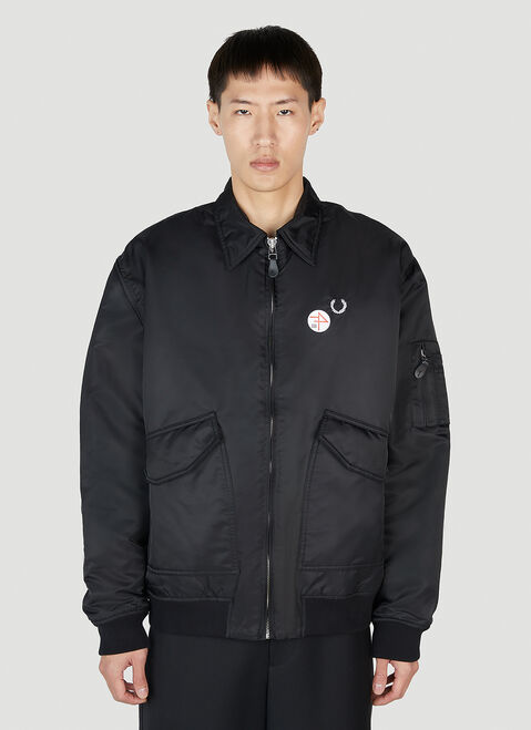Raf Simons x Fred Perry プリントフライトジャケット ホワイト rsf0152005