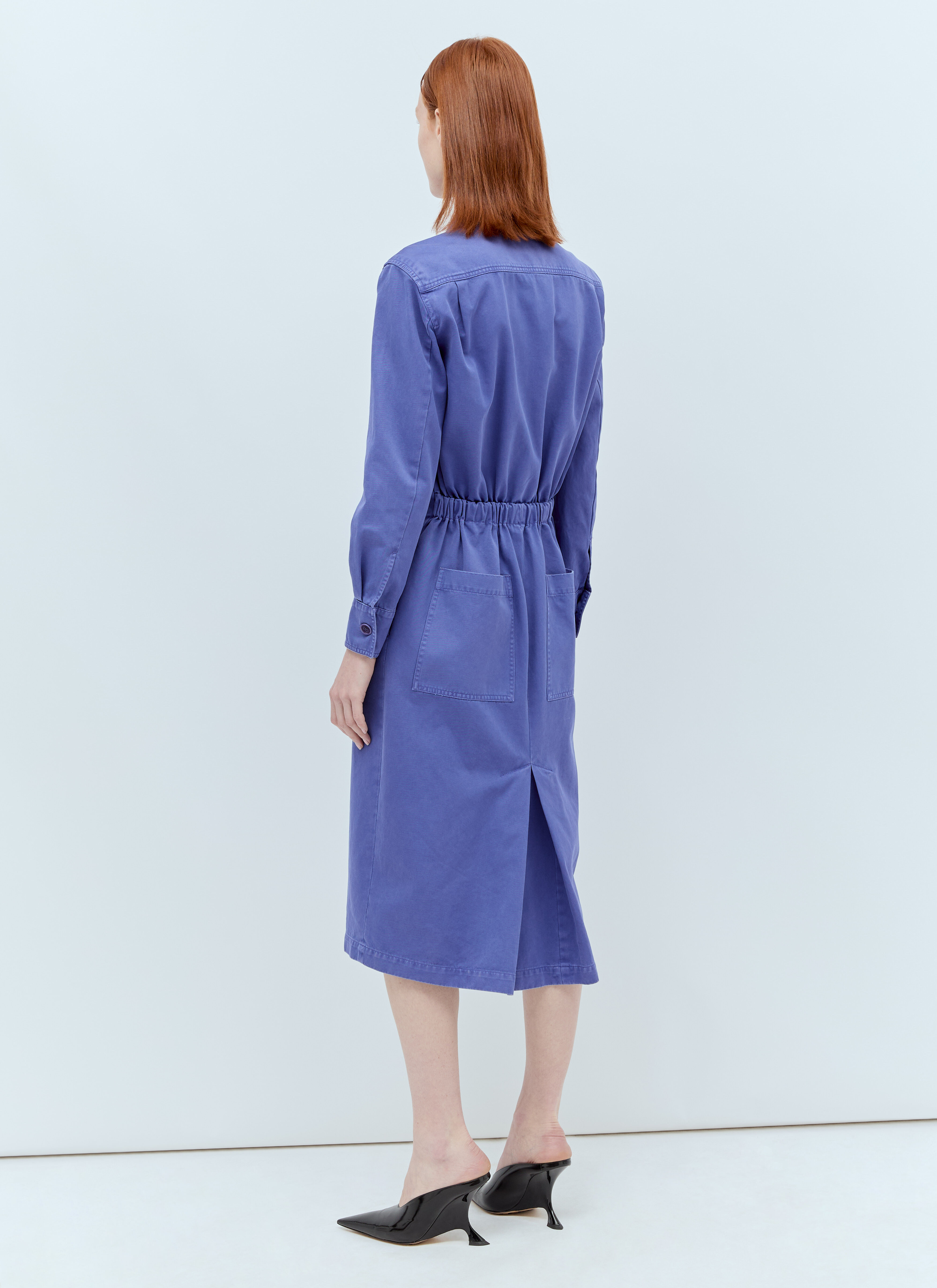 Max Mara Women s Canvas Shirt Dress in Purple LN CC