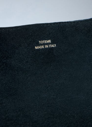 Toteme Medium Bevel Suede Shoulder Bag Black tot0265088