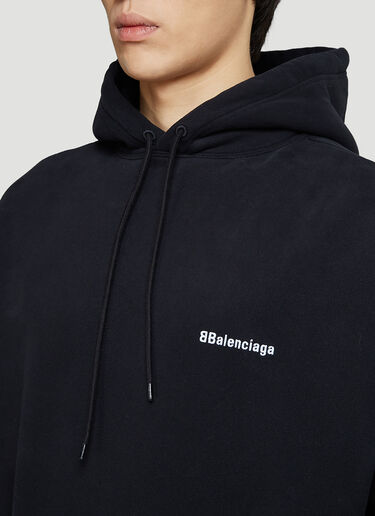 Balenciaga Logo Hooded Sweatshirt   Black bal0143028