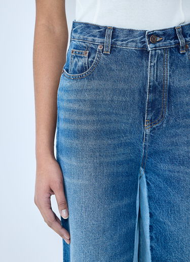 Chloé Contrast Denim Shorts Blue chl0259018