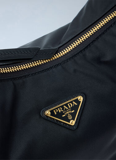 Prada Explore Large Re-Nylon and Leather Shoulder Bag Black pra0265023