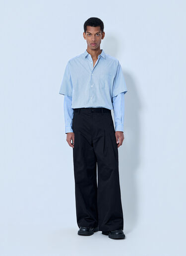 Comme des Garçons Homme Wide-Leg Pleated Trousers Black cdh0164001