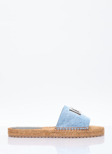 Dolce & Gabbana Denim Logo Slides Blue dol0255024