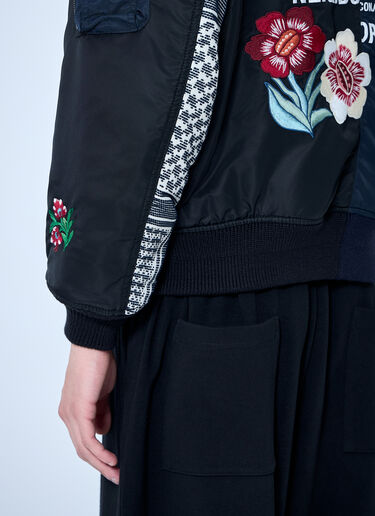 Yohji Yamamoto Logo Motif Bomber Jacket Black yoy0160021