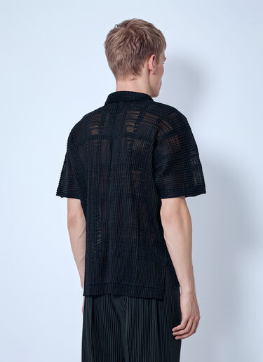 Homme Plissé Issey Miyake Lace Grid Pleats Shirt Black hmp0166020