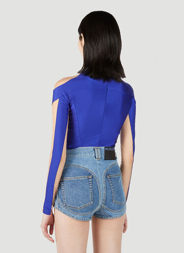 Cut Out Illusion Bodysuit Mugler Cut Out Illusion Bodysuit Blue mug0251041