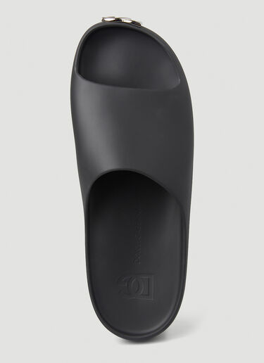 Dolce & Gabbana Logo Plaque Slides Black dol0148017