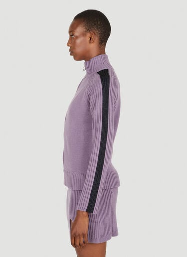 TheOpen Product Knitted Zip Sweater Purple top0249003