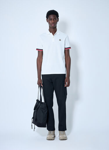 Moncler Logo Patch Polo Shirt White mon0160018