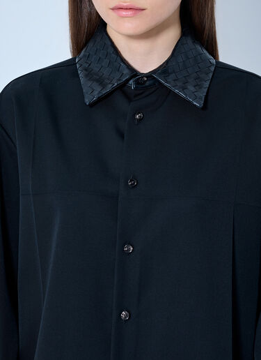 LN-CC® - Bottega Veneta: Light Wool Twill Shirt - Black Bottega Veneta Light Wool Twill Shirt Black bov0265066