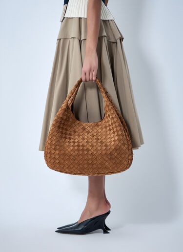 Bottega Veneta Campana Large Shoulder Bag Brown bov0263021