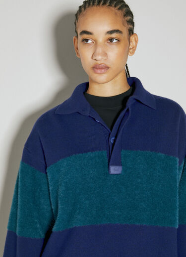 Stripe Knit Polo Sweater Eytys Stripe Knit Polo Sweater Blue eyt0354012