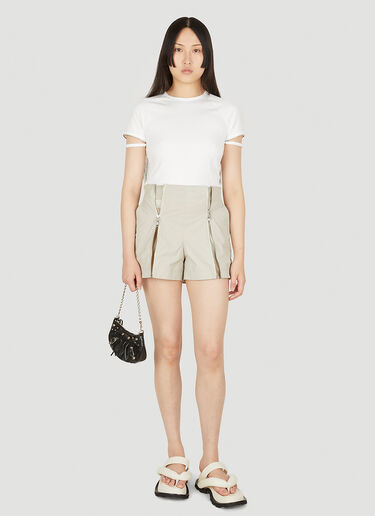 Helmut Lang Zip Front Shorts Beige hlm0249013