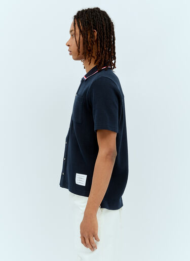 Thom Browne Knit Polo Shirt Navy thb0155002