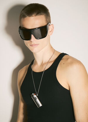 Rick Owens Lighter Holder Keyring Silver ric0157035