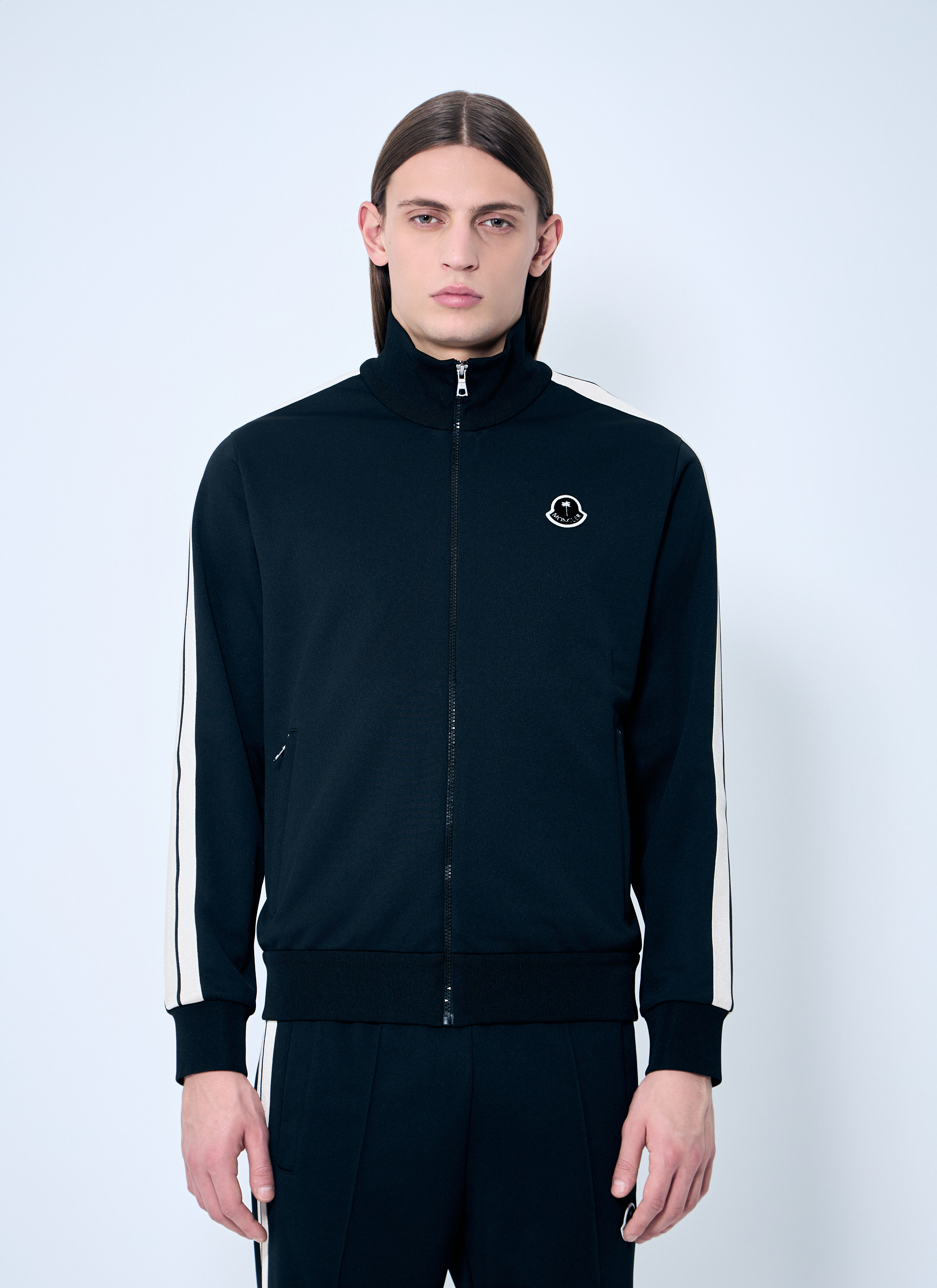 8 Moncler Palm Angels Men s Zip Up Cardigan in Black LN CC