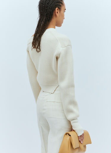 La Maille Seville Sweater Jacquemus La Maille Seville Sweater White jac0254120