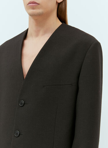 The Row Toran Wool Blazer Brown row0154001