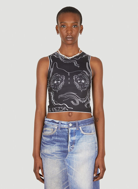 DI PETSA Venus Shell Tank Top Black dip0254006
