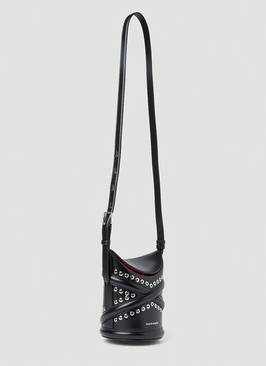 Alexander McQueen Curve Shoulder Bag Black amq0251003