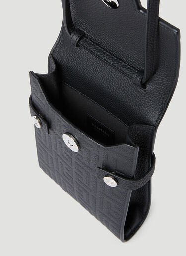 B-Buzz Leather Phone Pouch Balmain B-Buzz Leather Phone Pouch Black bln0153028
