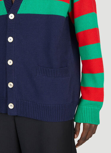 Stripe Cardigan Gucci Stripe Cardigan Navy guc0153006