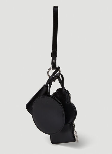 Jil Sander 多袋钥匙圈 黑色 jil0251056