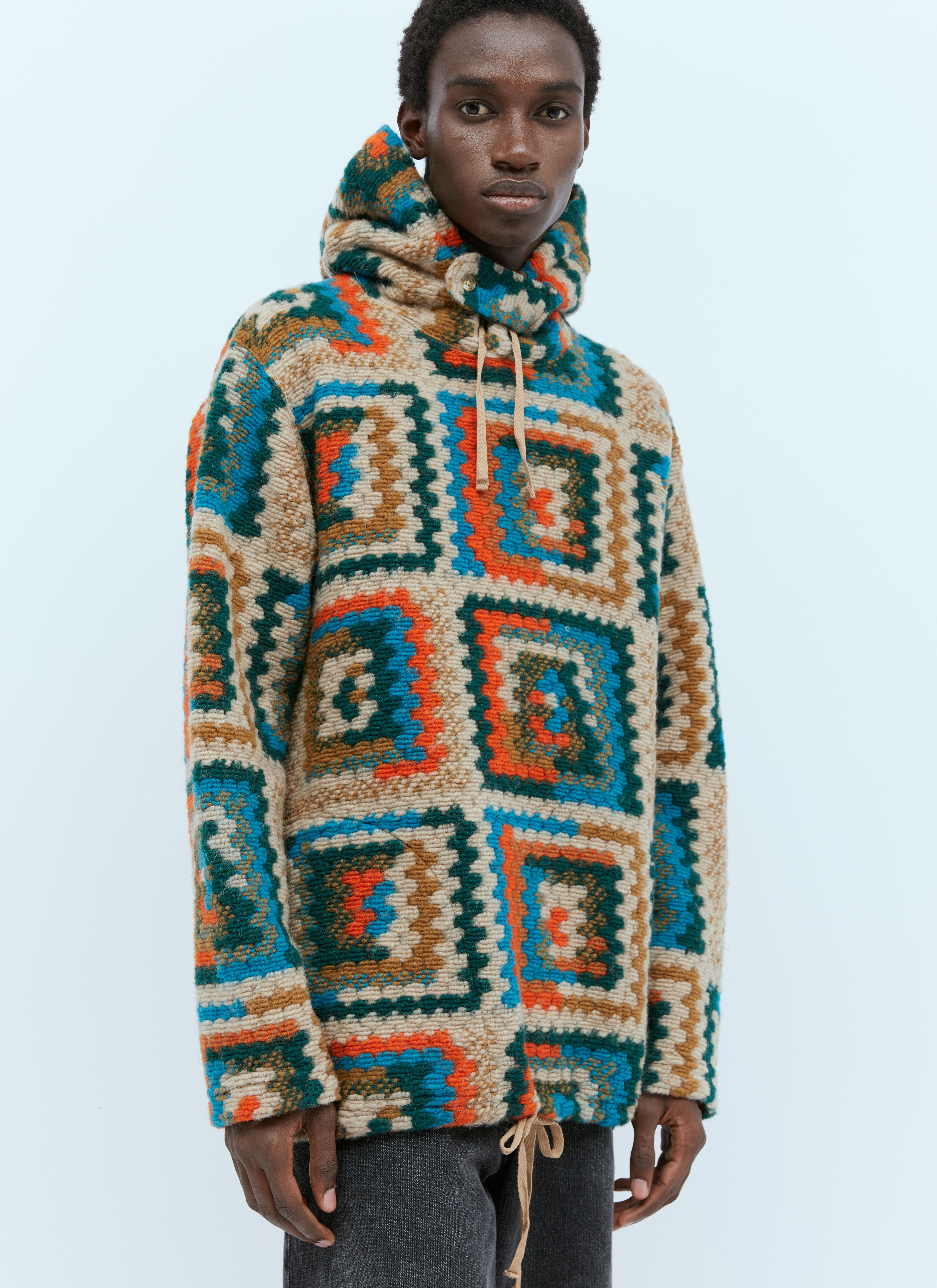 Engineered Garments Long Sleeve Hoodie In Multicolour | ModeSens