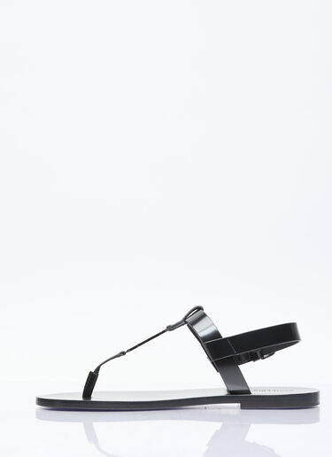 Saint Laurent Cassandre Sandals Black sla0156022