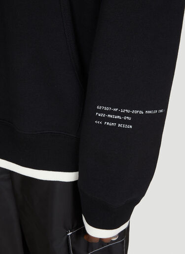7 Moncler FRGMT Hiroshi Fujiwara Logo Embroidery Hooded Sweatshirt Black mfr0351004