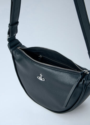 Half-Moon Leather Shoulder Bag Vivienne Westwood Half-Moon Leather Shoulder Bag Black vvw0263046