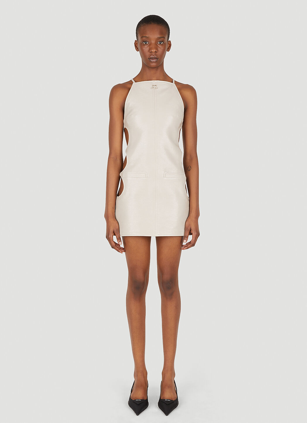 Vinyl white on sale dress