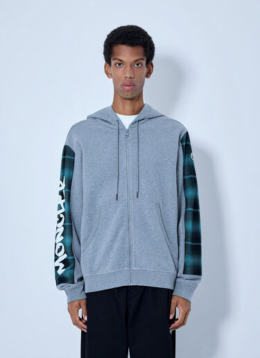LN-CC® - Moncler x FRGMT Hiroshi Fujiwara: Hooded Zip Sweatshirt - Grey Moncler x FRGMT Hiroshi Fujiwara Hooded Zip Sweatshirt Grey mfr0166009