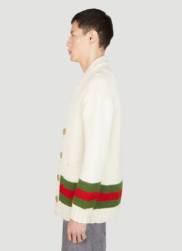 Web Cardigan Gucci Web Cardigan White guc0151024